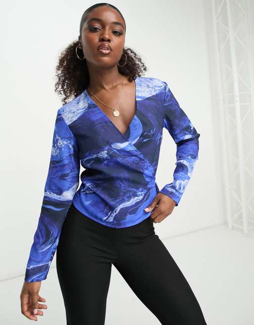 Asos store wrap blouse