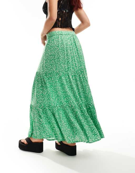 Green maxi skirt 5t hotsell