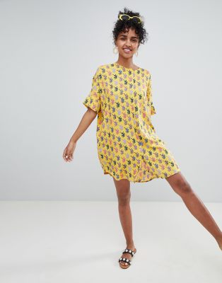 monki yellow dress