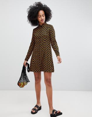 asos tiger print dress