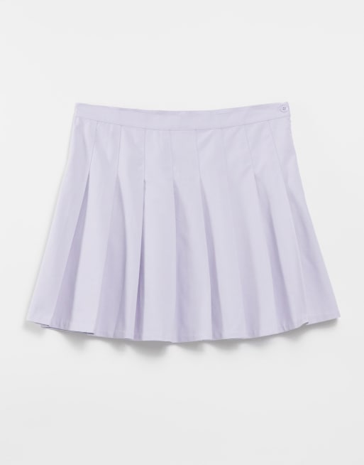 Monki – Tindra – Liliowa plisowana spódnica mini w tenisowym stylu