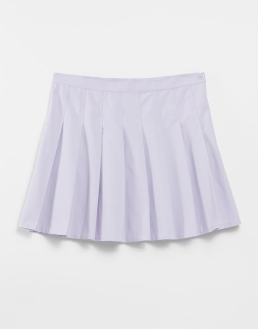 Monki Tindra pleated mini tennis skirt in lilac | ASOS