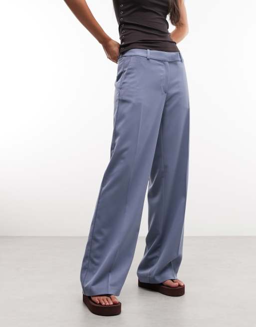 Monki – Toucan – Figurbetonte Hose in Petrolblau, 2 von 5
