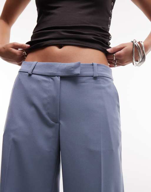 Monki Toucan tailored trousers in petrol blue, 3 of 5