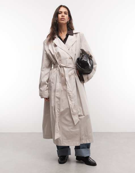 Monki trench lungo beige - view 1