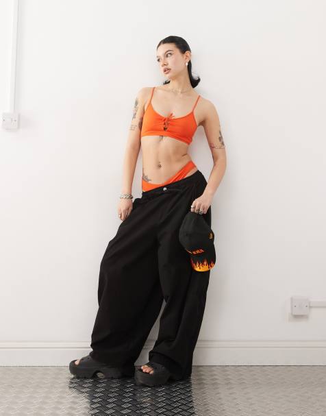 Monki triangle bikini in peach - view 1