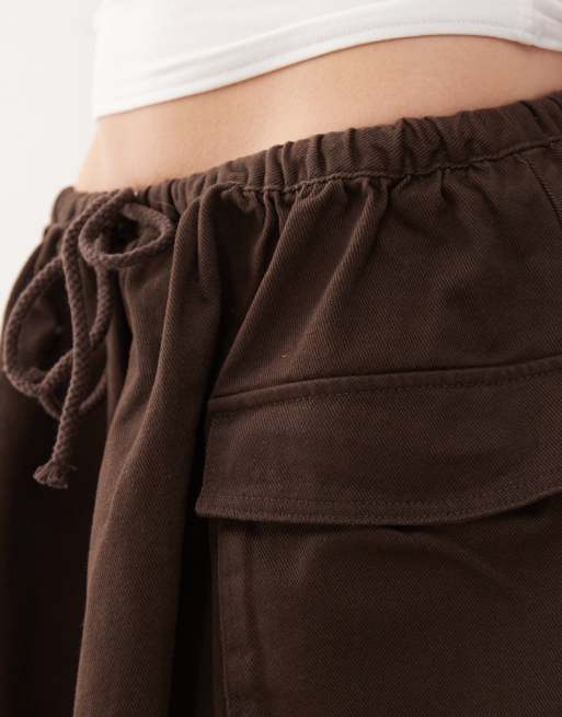 Monki twill mini skirt with pocket detail, 5 of 5