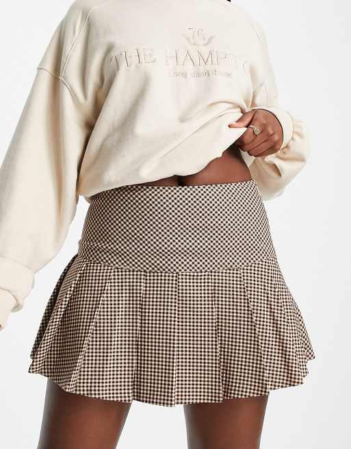 スカート Monica check pleats mini skirt beige スカート Monica check pleats mini skirt beige M ANDMARY】Monica
