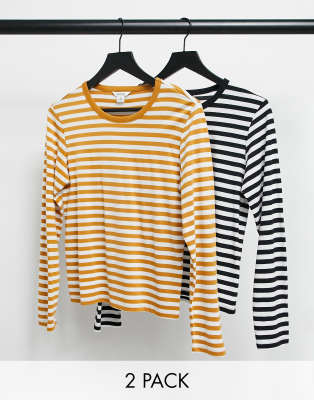 yellow striped top womens