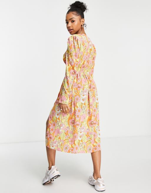 Monki v 2024 neck dress