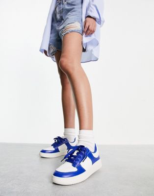 Monki basketball sneakers in bright blue - ASOS Price Checker