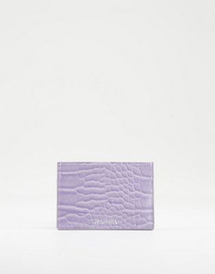 Monki PU croc card case in lilac - LILAC