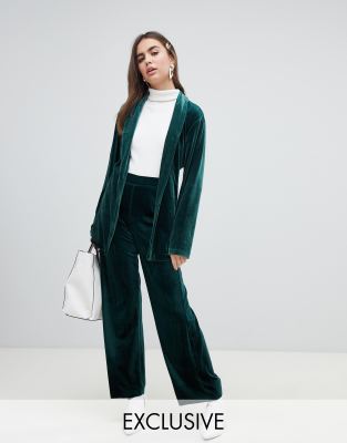 velour trouser suit