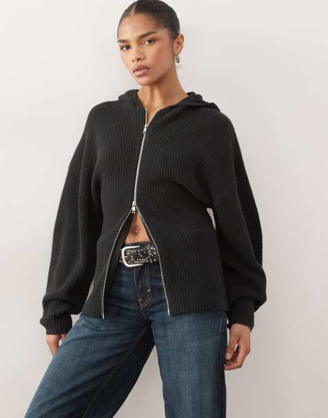Monki - Vest met dubbele rits in zwart - view 1