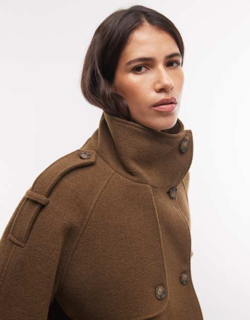 Monki veste à col cheminée en kaki, 3 de 4