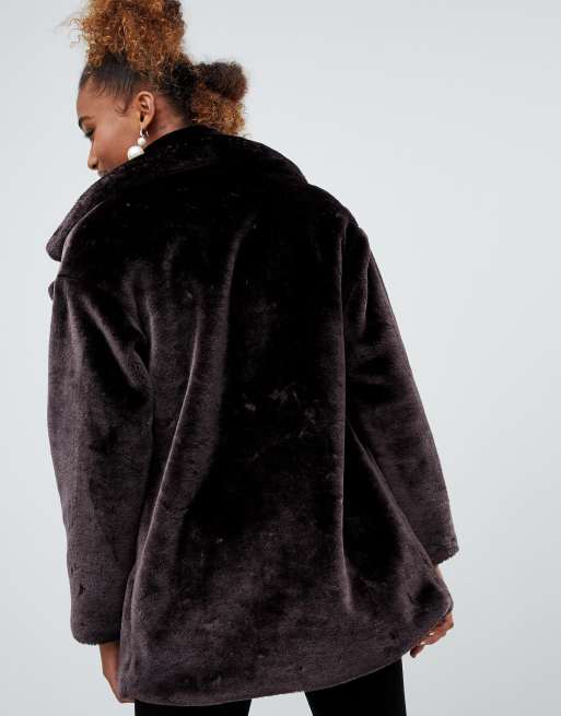 monki manteau fausse fourrure