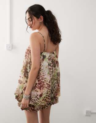 Monki Volume Bubble Dress With Adjustable Straps