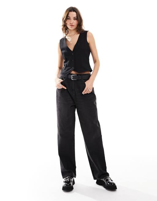 Monki waistcoat in black, 4 of 4