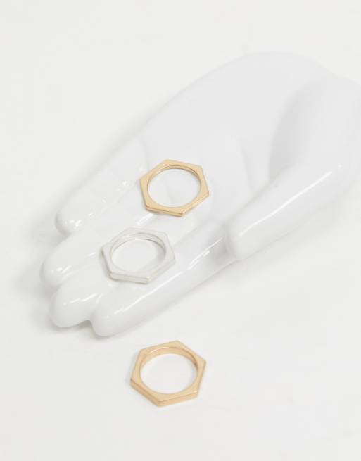 Monki – Weiße Aufbewahrungsschale im Hand-Design