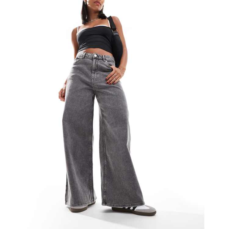 【BAON】Biche Washing Denim Wide Pants BAON】Biche Washing Denim Wide Pants Wide Leg Distressed