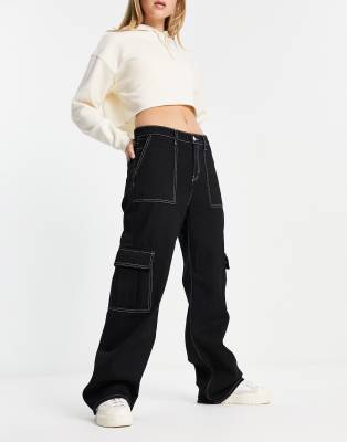 Monki store cropped jeans