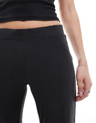 Monki Wide Leg Pants In Black