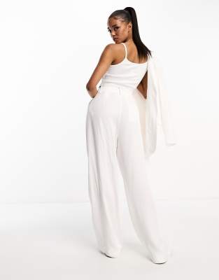 Monki wide leg pants in white - part of a set | ASOS