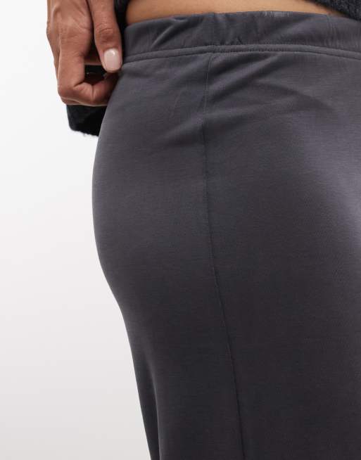 Monki wide leg soft touch pants in black, 5 of 5