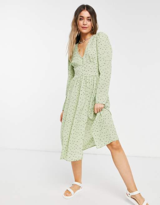 Monki green outlet dress