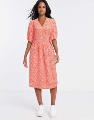 short sleeve wrap dress mini