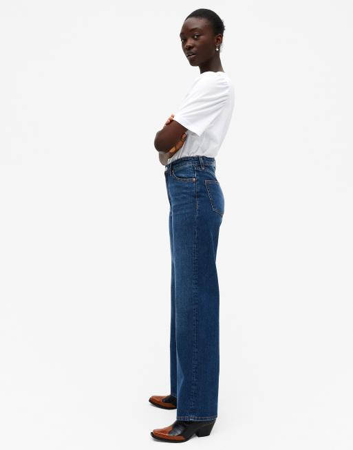 Monki yoko sale mid blue jeans