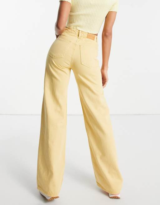 Yellow store jean pants