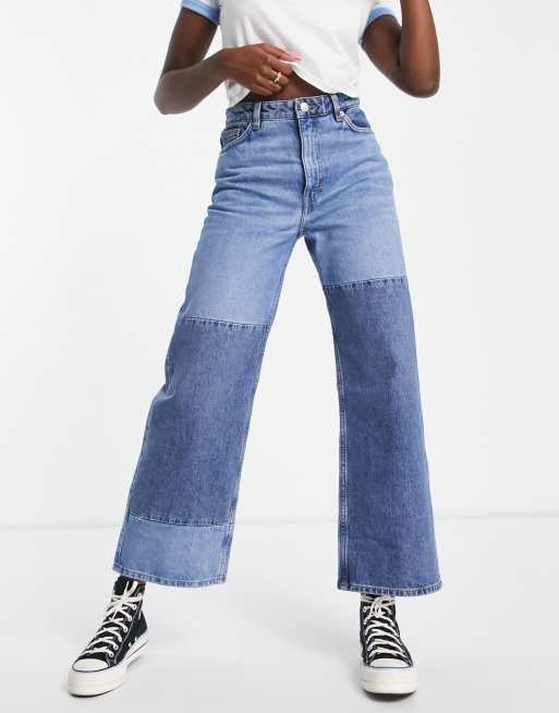 Monki yoko store mid blue jeans