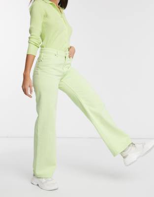 lime green high waisted pants