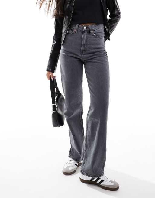 Monki - Zami - Grå højtaljede jeans med lige ben, 3 af 5