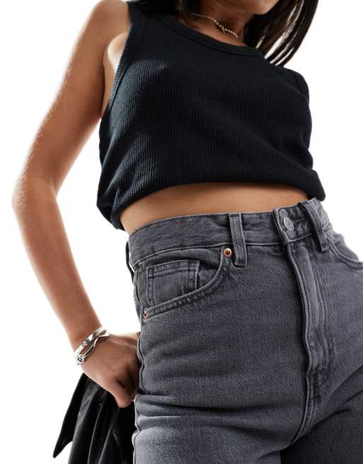 Monki - Zami - Jeans met hoge taille en rechte pijpen in grijs, 2 van 5