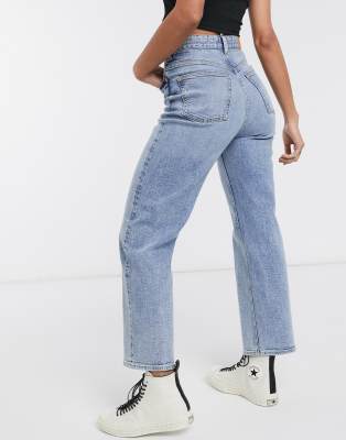 vintage high waisted straight leg jeans