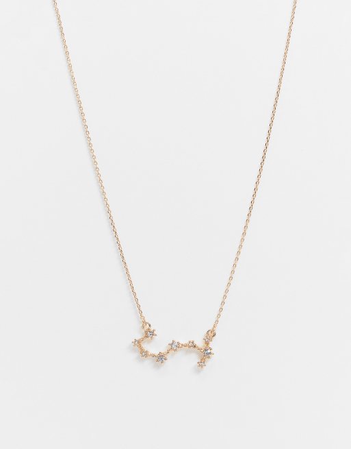 Monki - Zindy - Collier à effet constellation - Doré