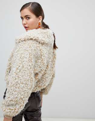 zip teddy sweater monki