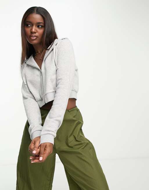 Monki cropped hoodie hotsell