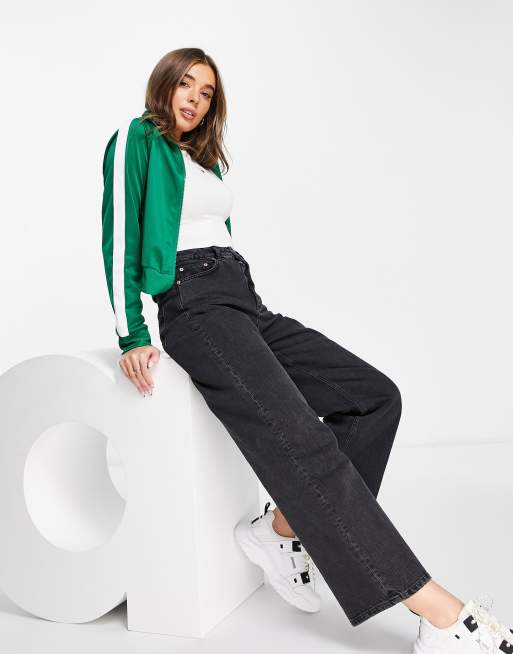 green zip up tracksuit