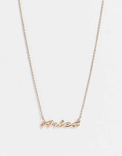 Monki Zodiac Aries sign necklace in gold