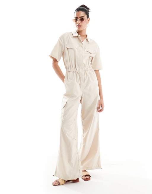 Mono cargo color piedra de estilo worker de PIECES