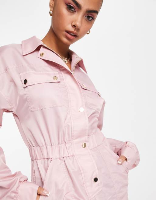 Mono cargo largo rosa negruzco de estilo paracaidista de Miss Selfridge, 3 de 4