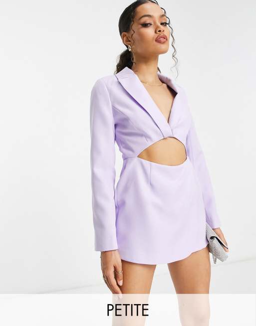 Mono corto lila estilo americana con abertura de Miss Selfridge Petite 