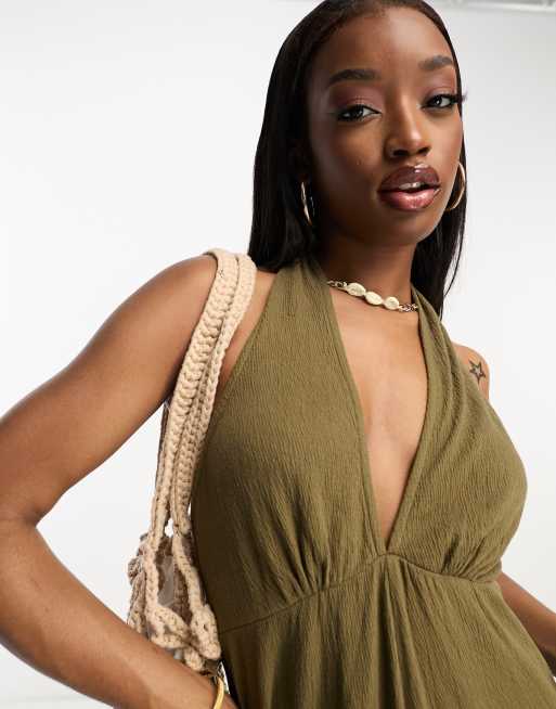 Mono largo cuello halter hot sale