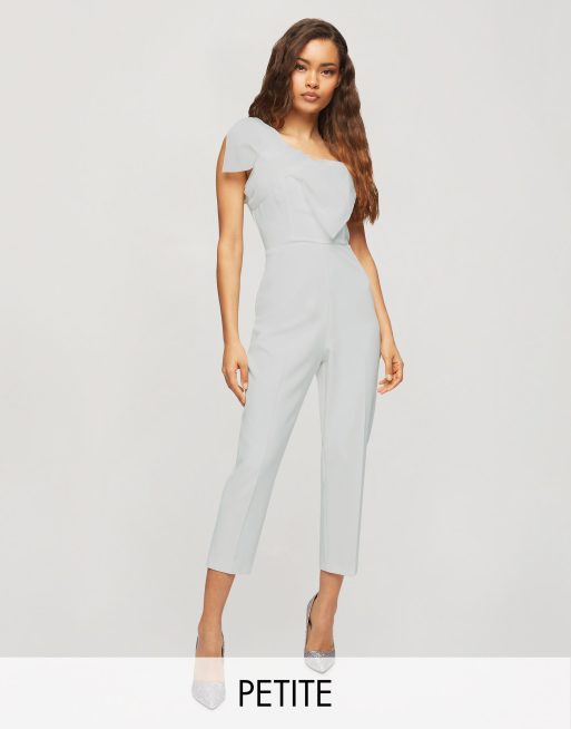 Mono largo de color marfil con lazo de organza de Miss Selfridge Petite