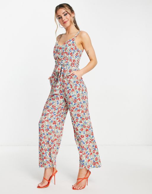 Mono largo de pernera ancha con estampado floral de Nobody's Child, 4 de 4