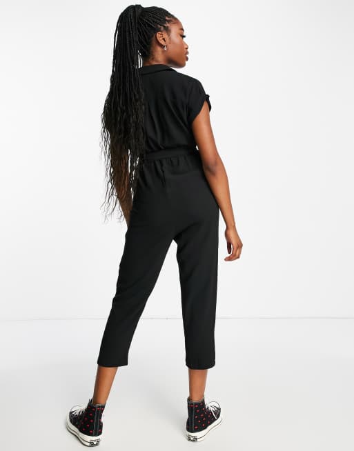 Mono largo negro abotonado con lazada en la cintura de New Look, 2 de 4
