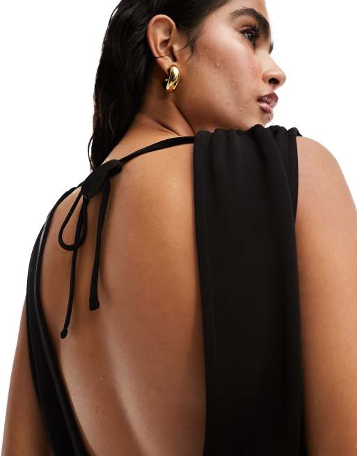 Mono Largo Mono Sin Espalda Espalda Descubierta Mono Lino Largo